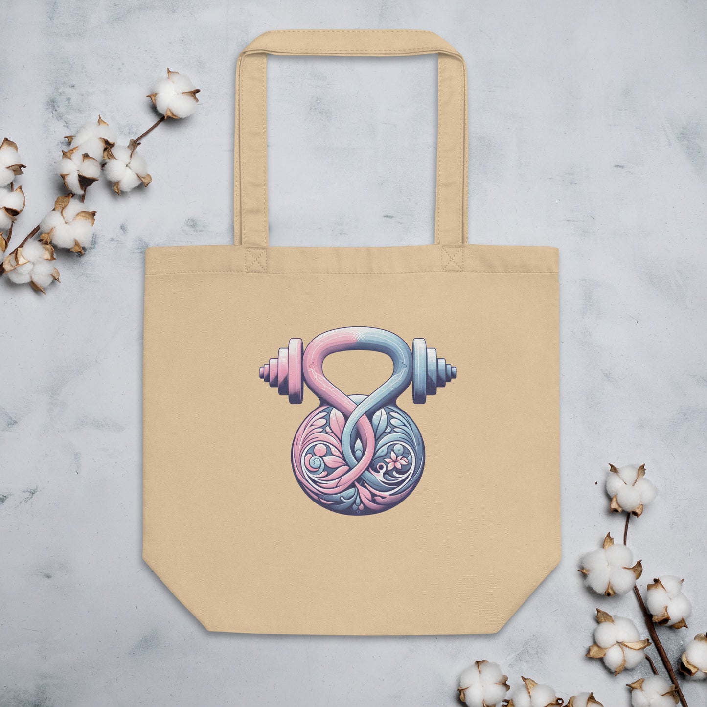 Fitness Motivational Tote Bag Kettlebell