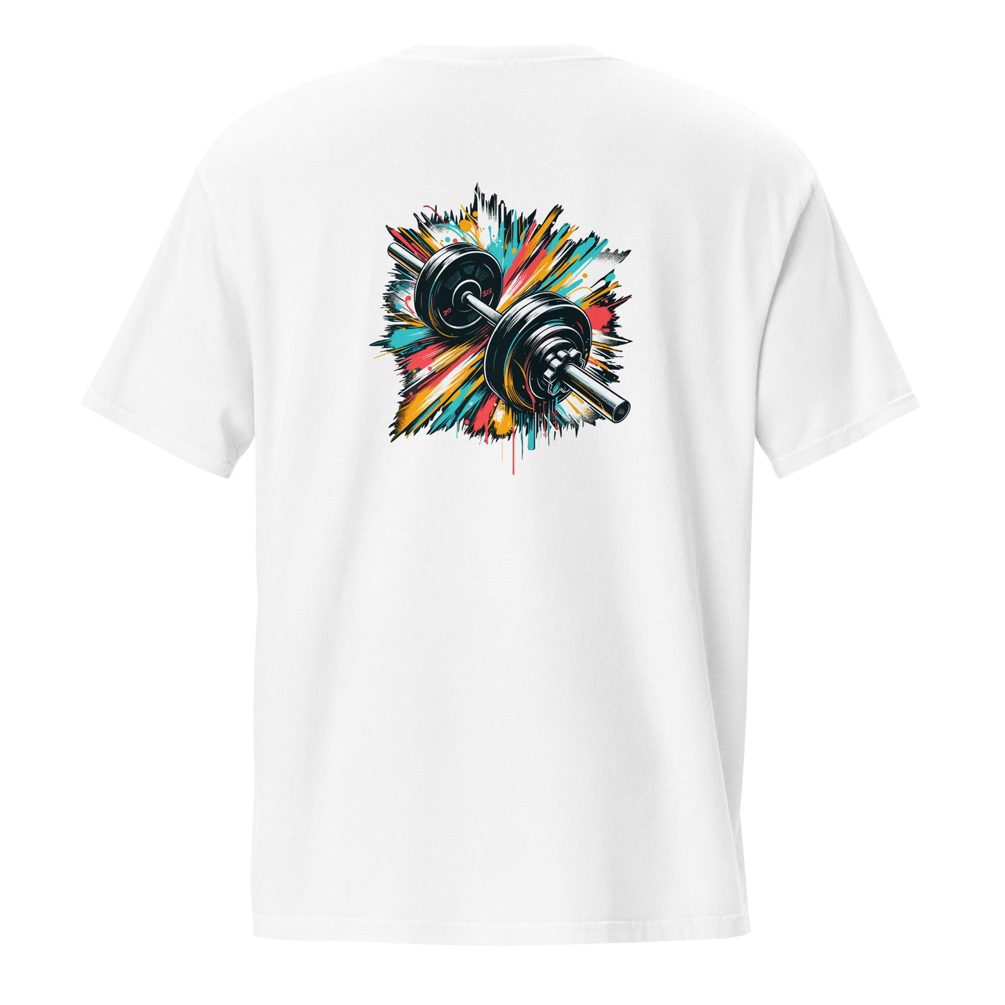 Casual Gym Wear Tee - Barbell Graphic