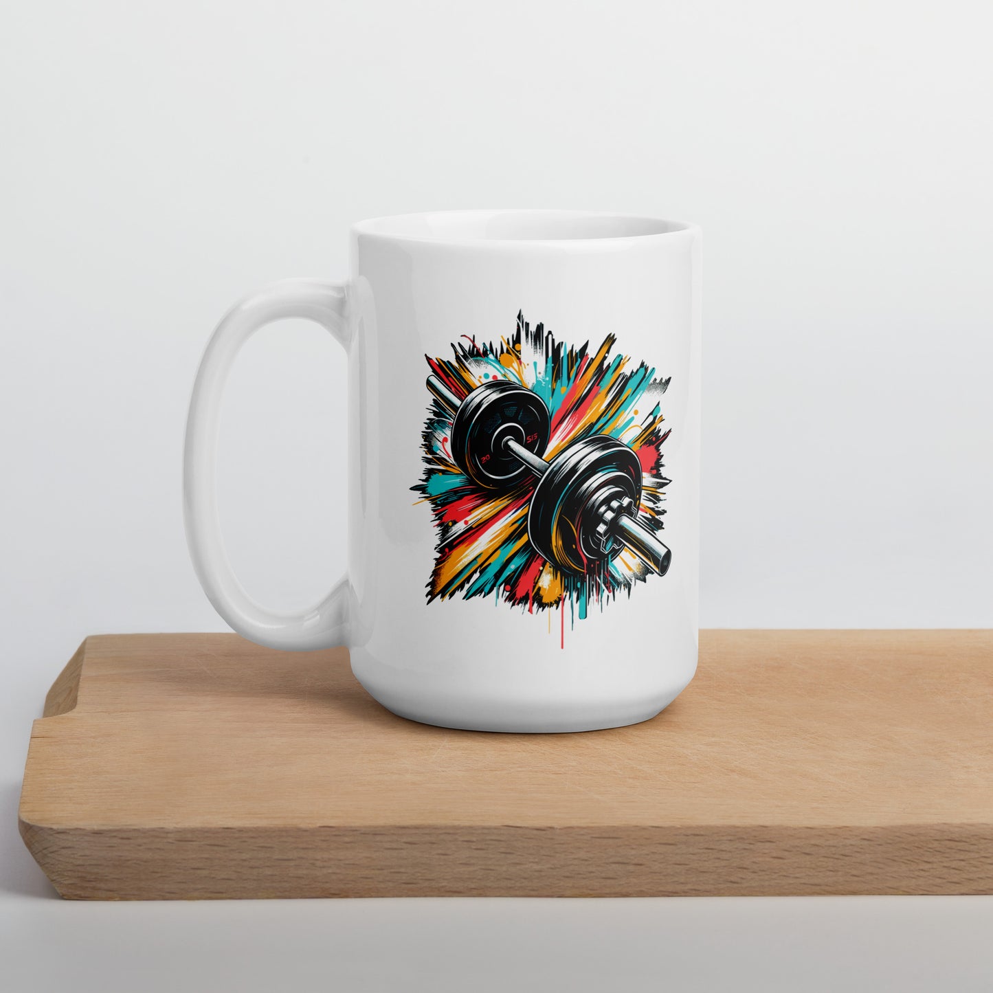 Barbell Graphic Pre-Workout Ceramic Mug