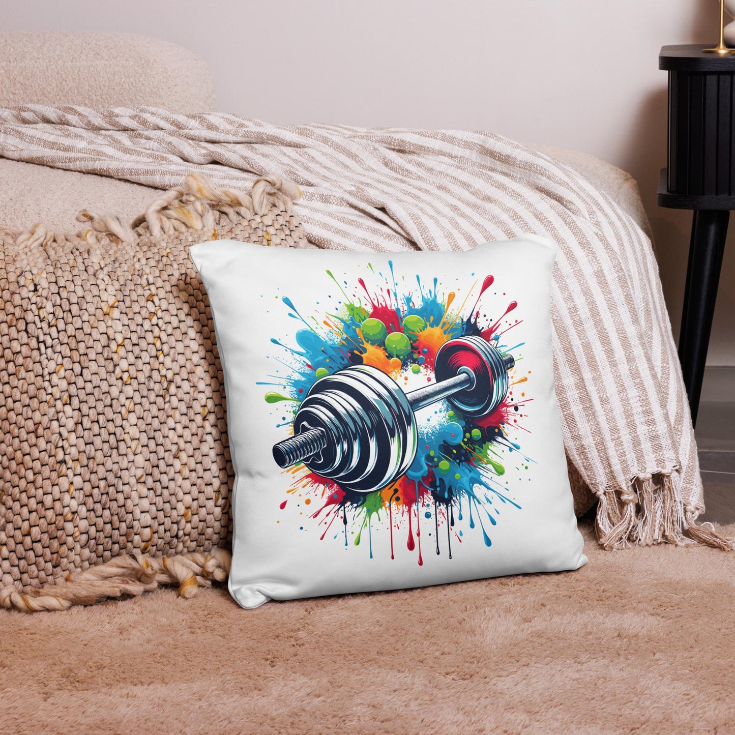 Barbell Workout Inspiration Pillow