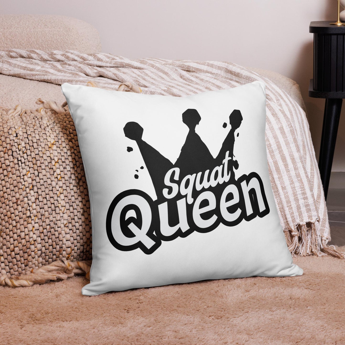 Squat Queen Workout Inspiration Pillow