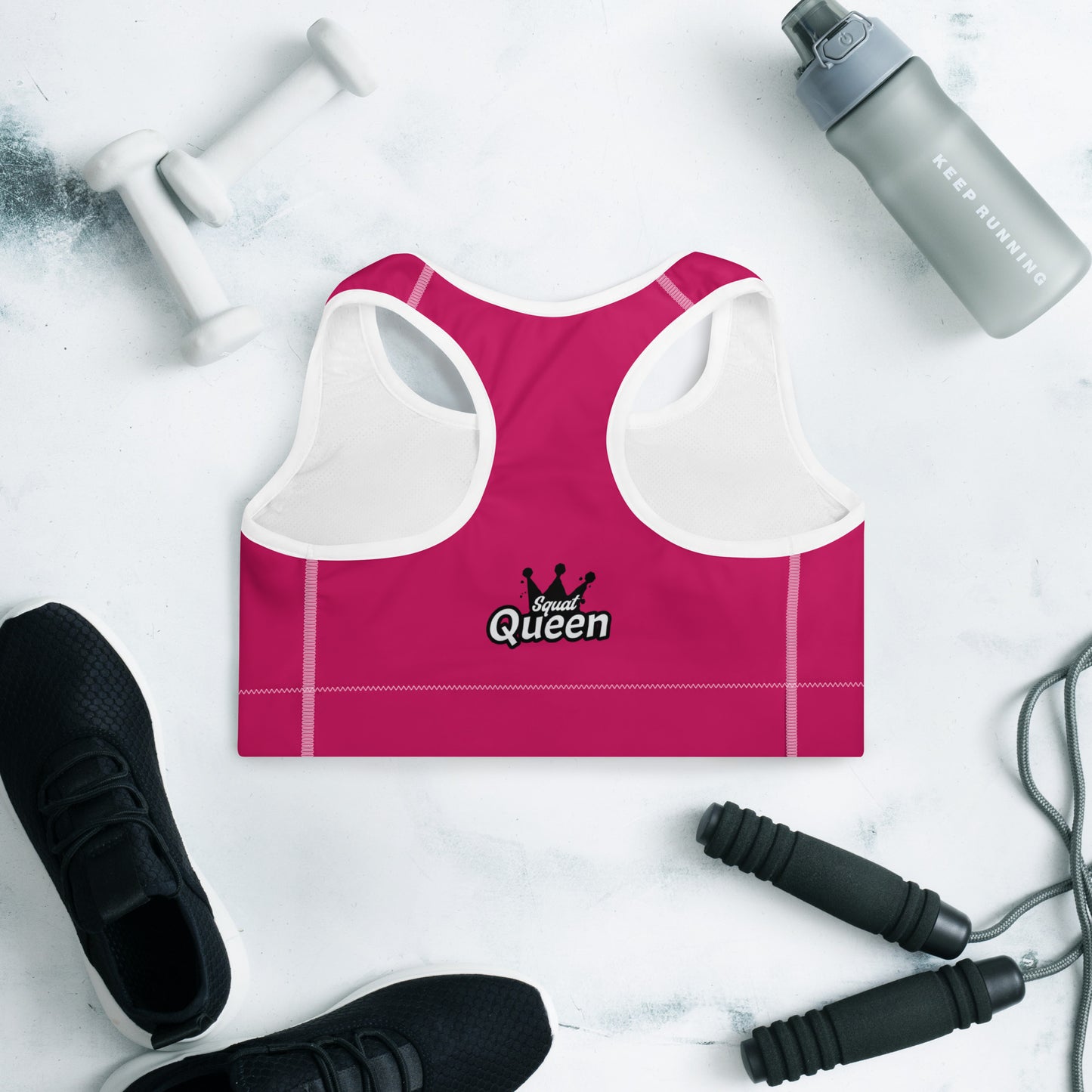 Queen Power Sports Bra - Crimson Rush