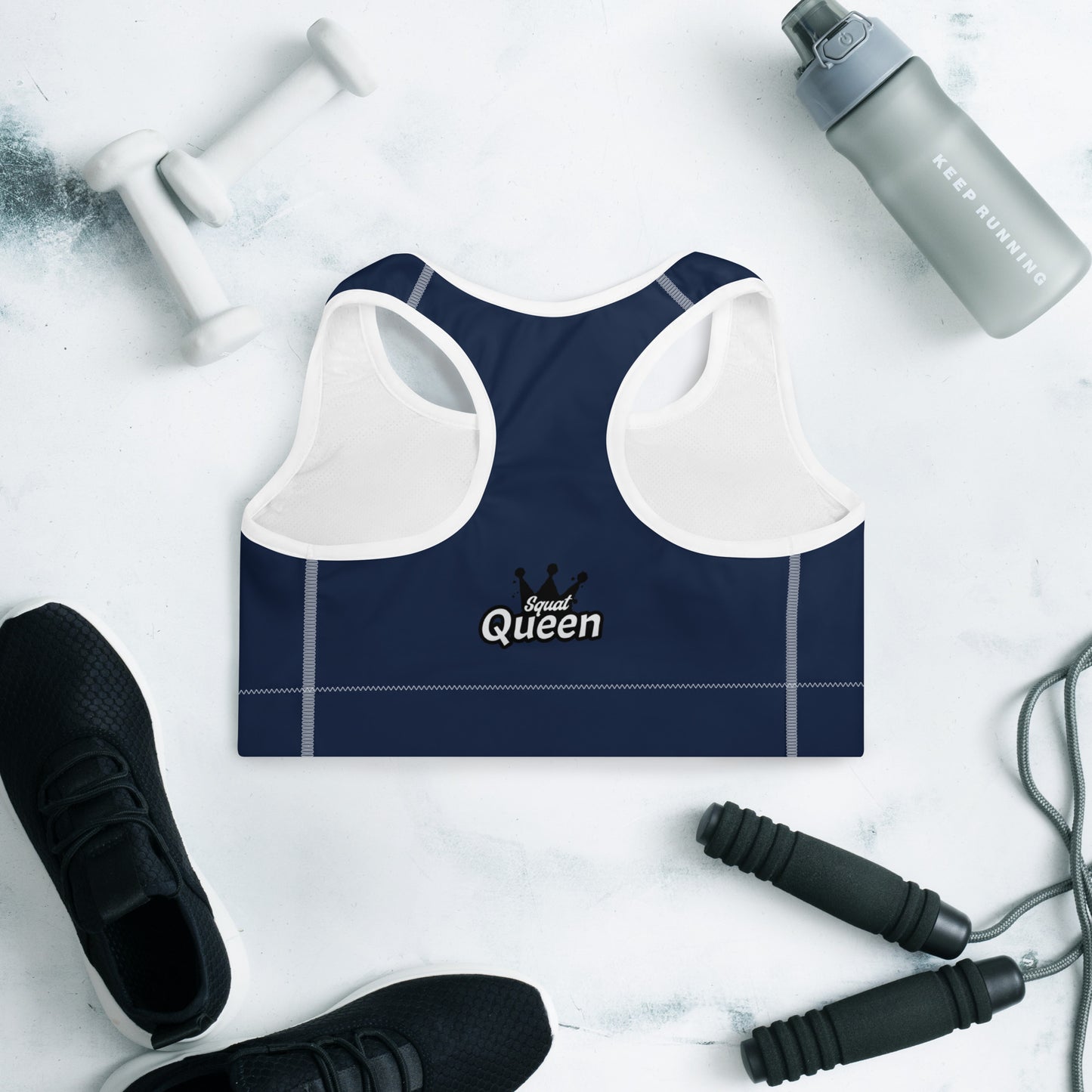 Queen Power Sports Bra - Navy