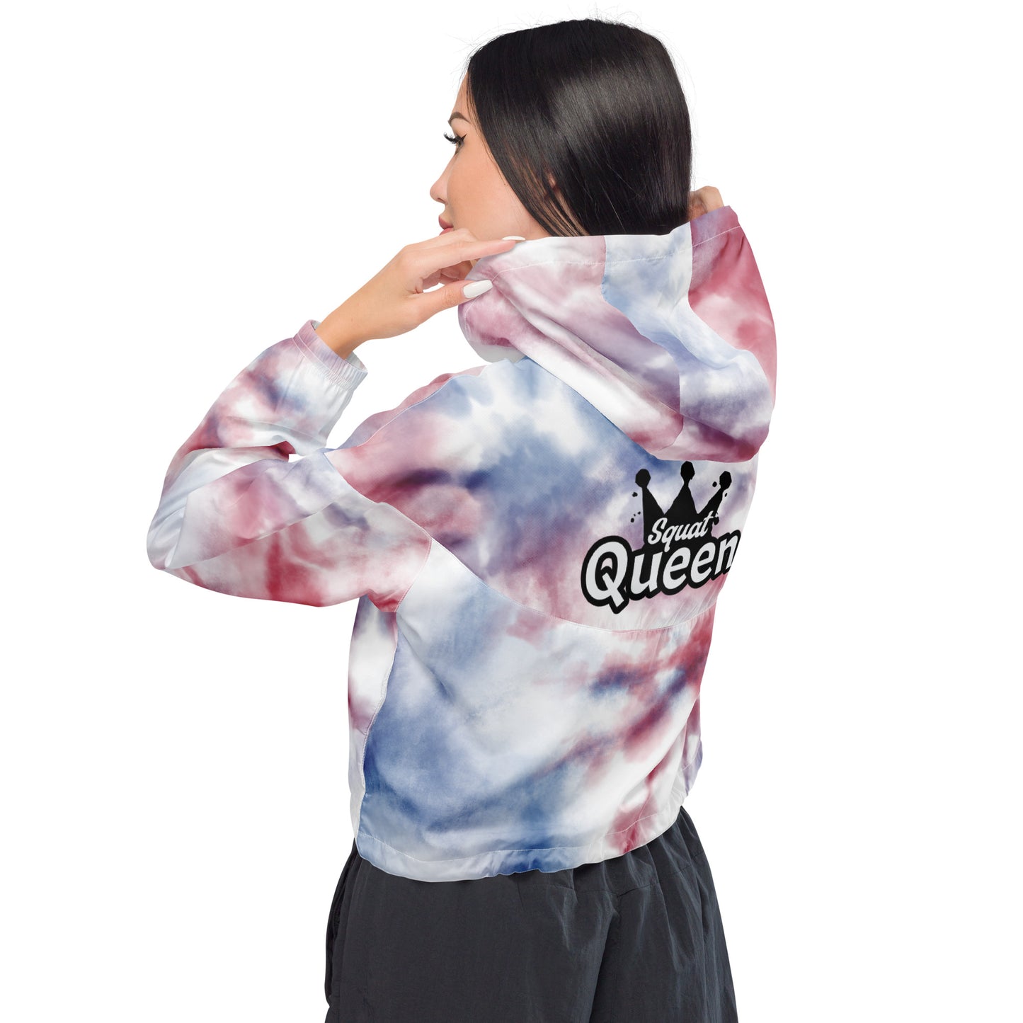 Queen Power Windbreaker - Red & Blue Tie Dye