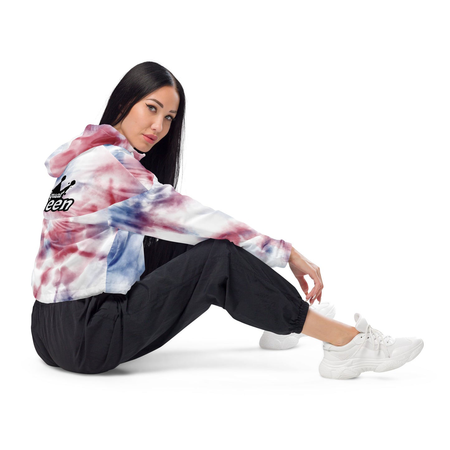 Queen Power Windbreaker - Red & Blue Tie Dye