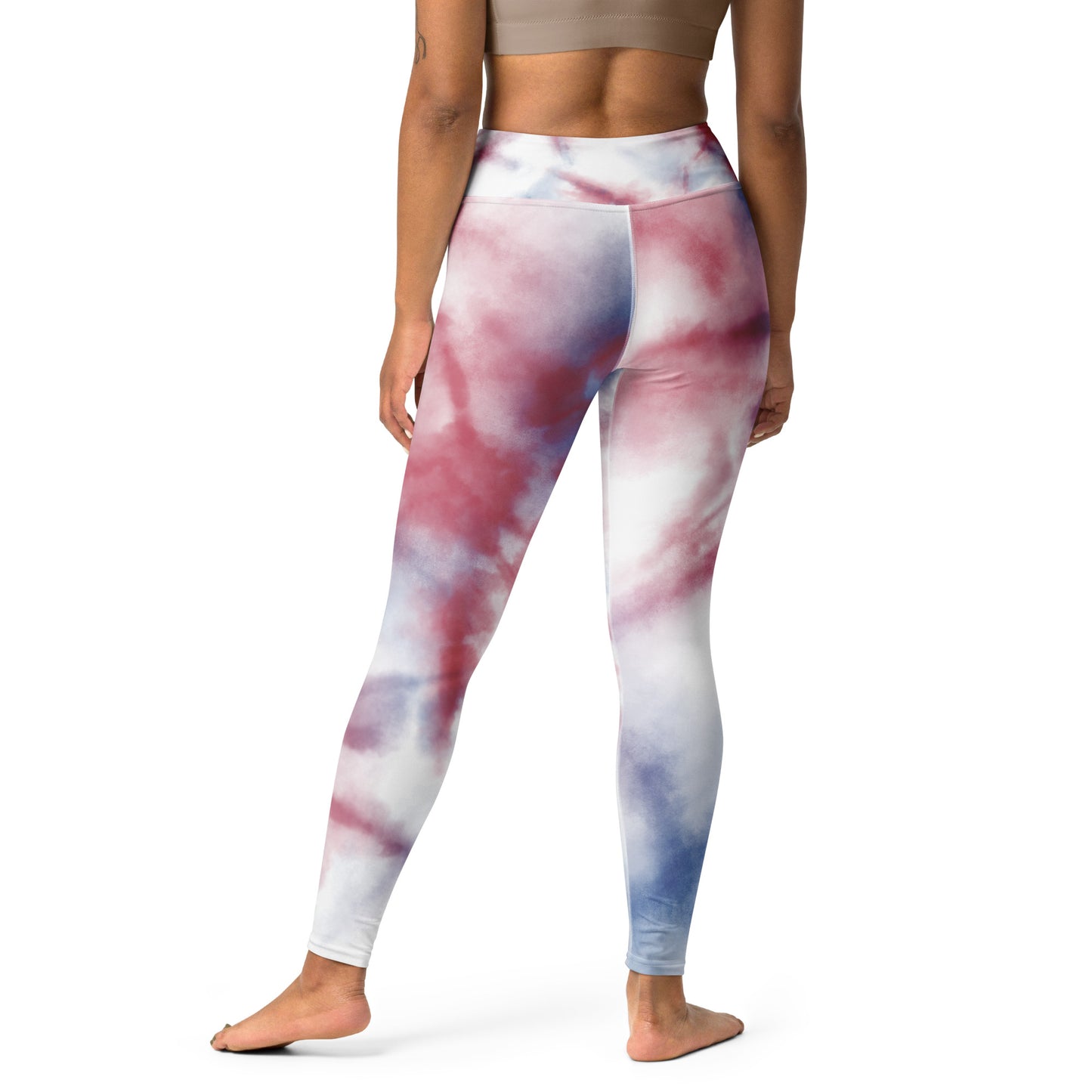 Queen Power Legging - Red & Blue Tie Dye