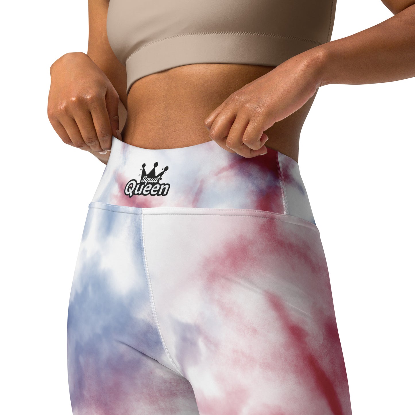 Queen Power Legging - Red & Blue Tie Dye