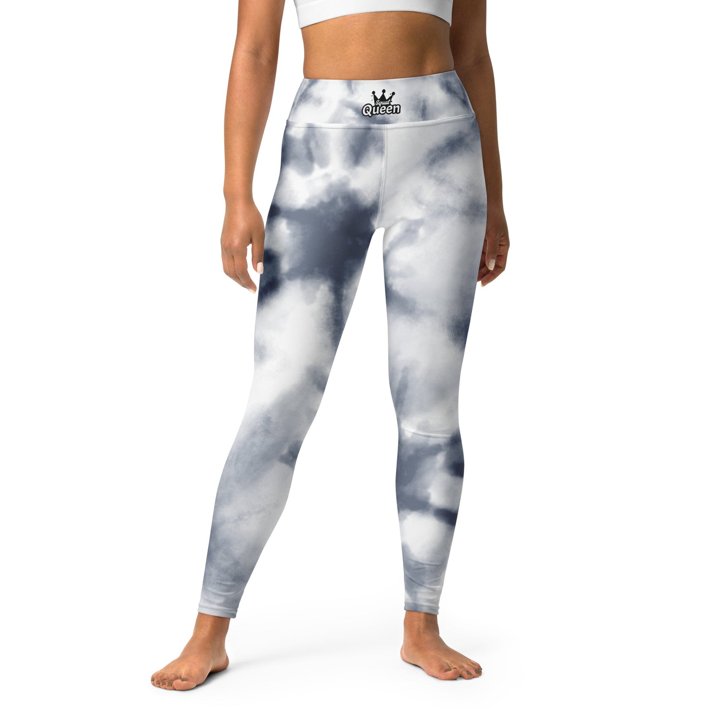 Queen Power Legging - Gray Tie Dye