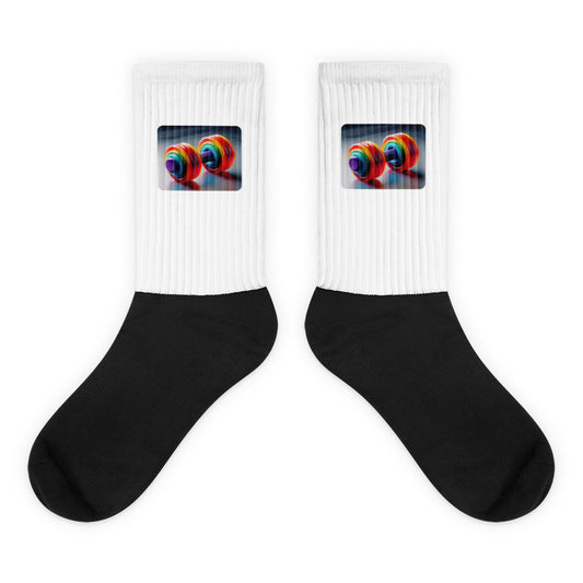 Graphic Fitness Socks - Vivid Dumbbell