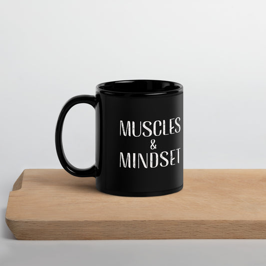 Muscles & Mindset - Gym Slogan Mug