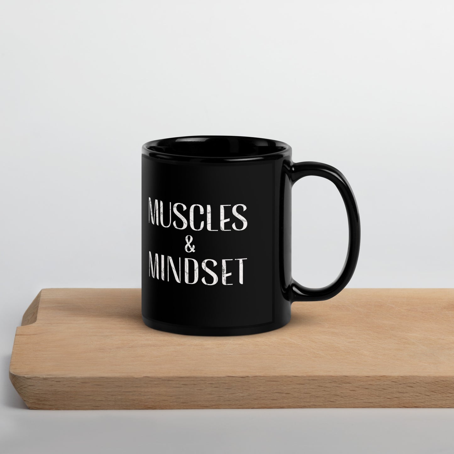 Muscles & Mindset - Gym Slogan Mug