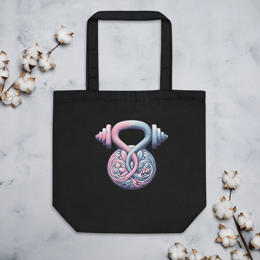 Fitness Motivational Tote Bag Kettlebell