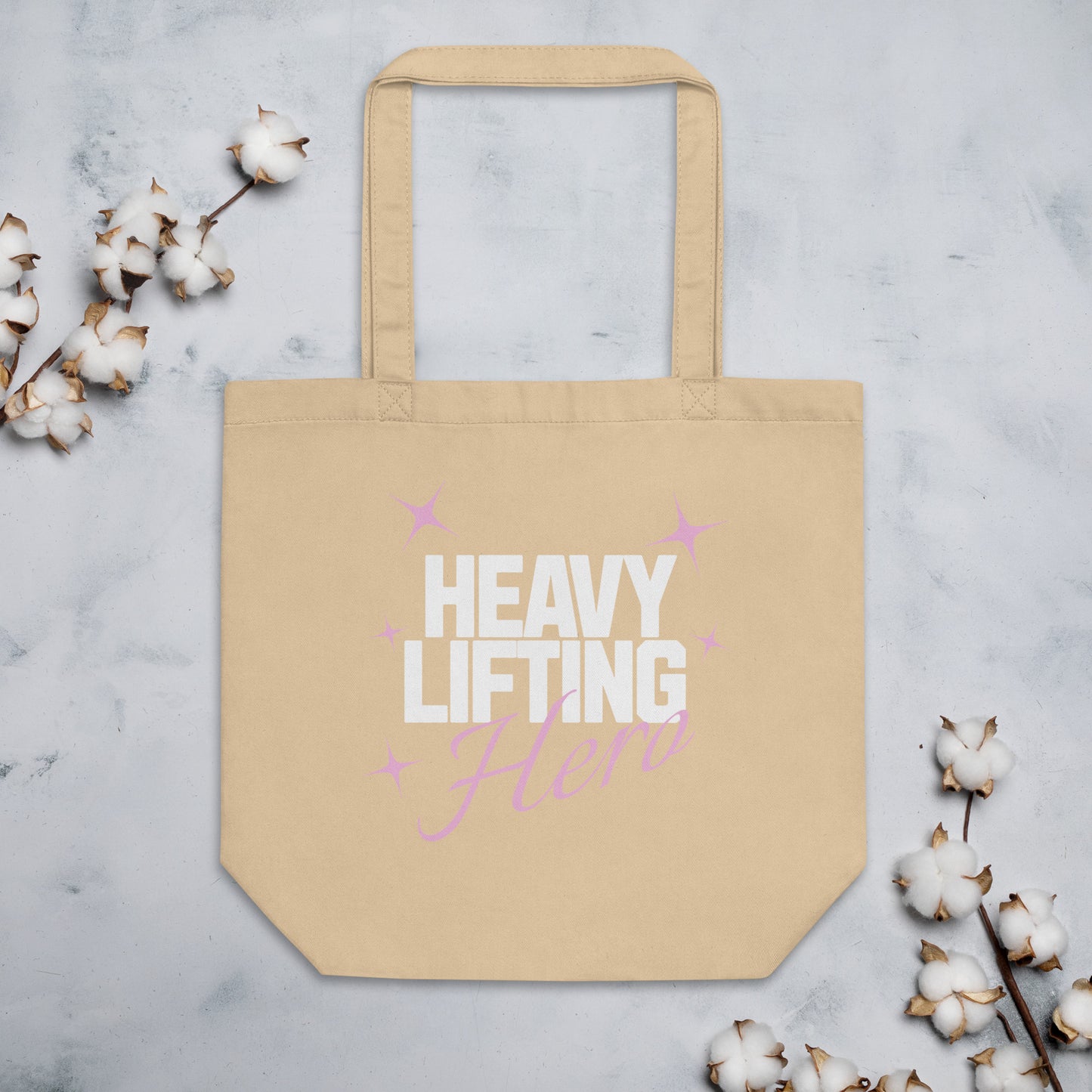 Fitness Motivational Tote Bag Heavy Lifting Hero