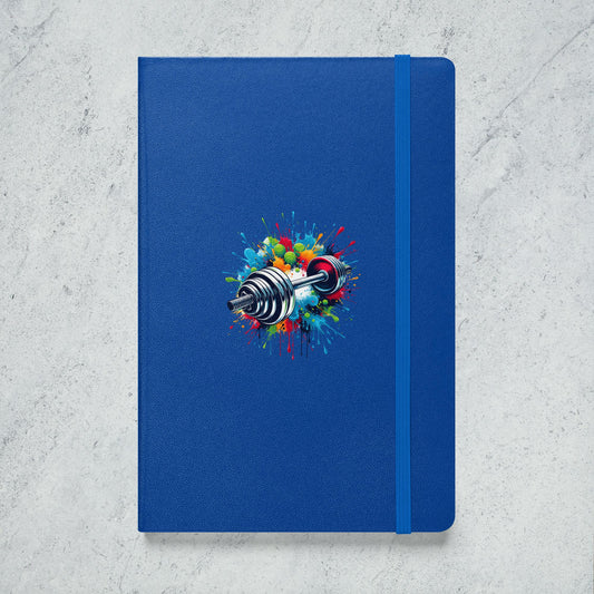 Fitness Journey Hardcover Notebook Barbell