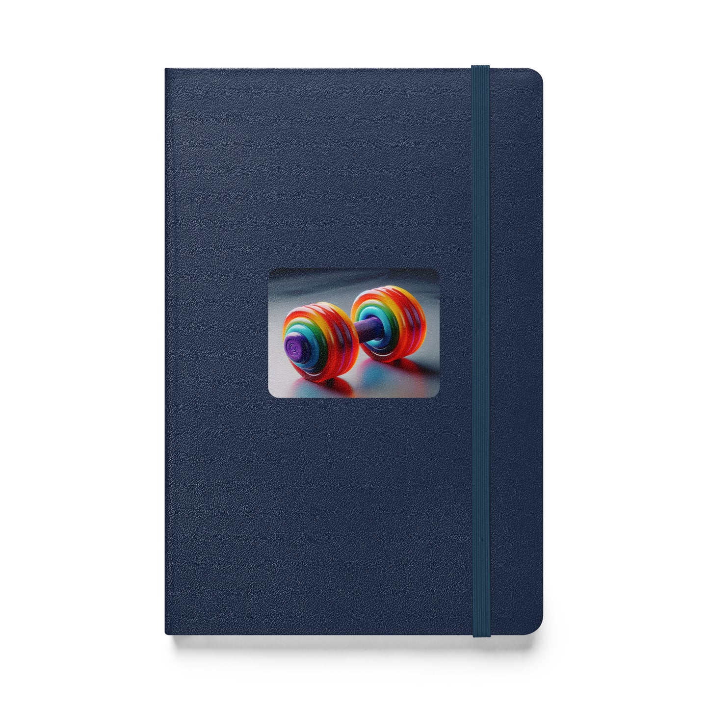 Fitness Journey Hardcover Notebook Vivid Dumbbell