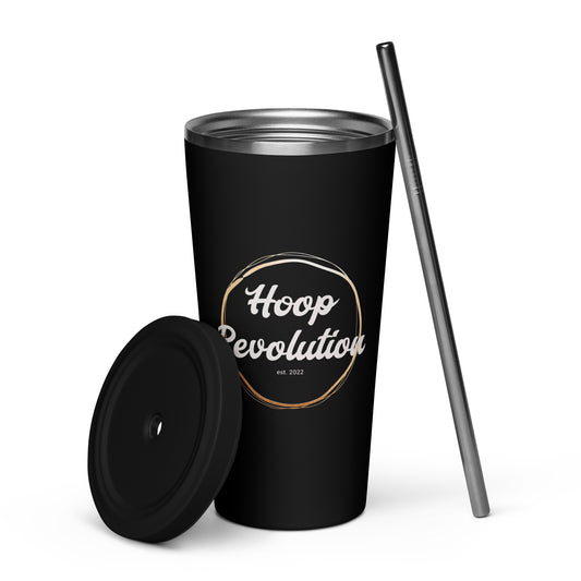 Insulated Tumbler With Straw - Hoop Revolution