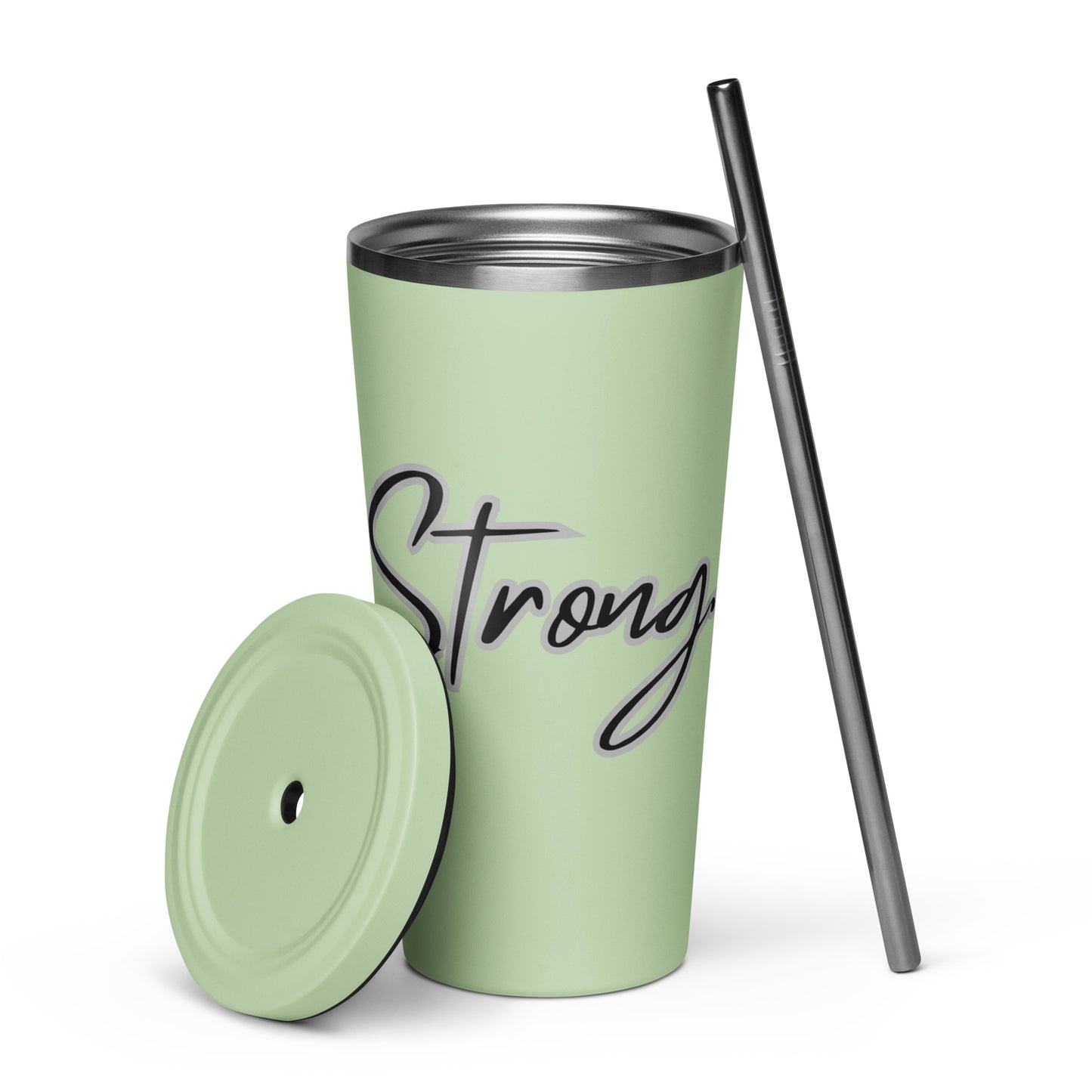 Insulated Tumbler With Straw - Strong