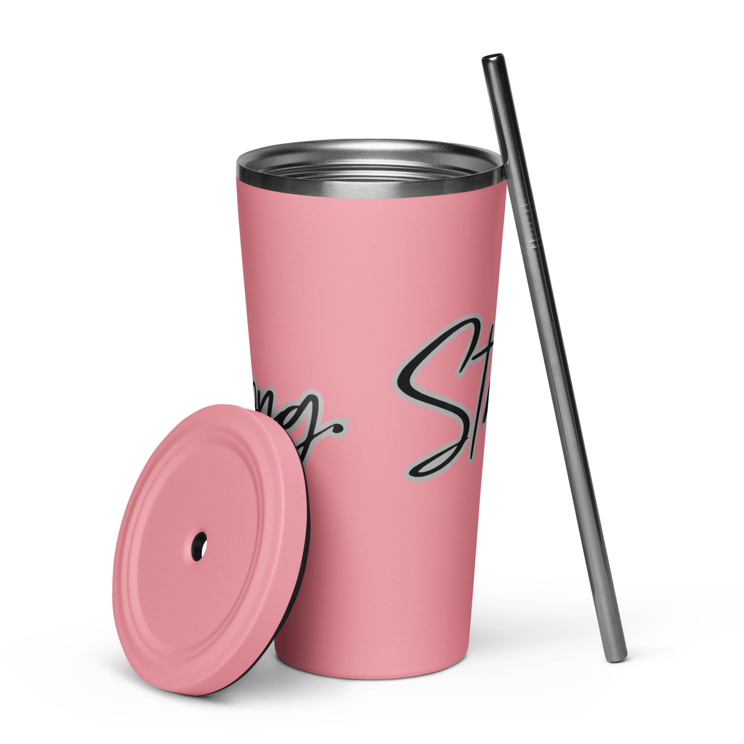 Insulated Tumbler With Straw - Strong