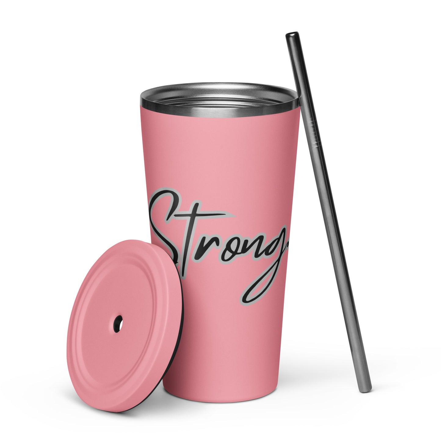 Insulated Tumbler With Straw - Strong