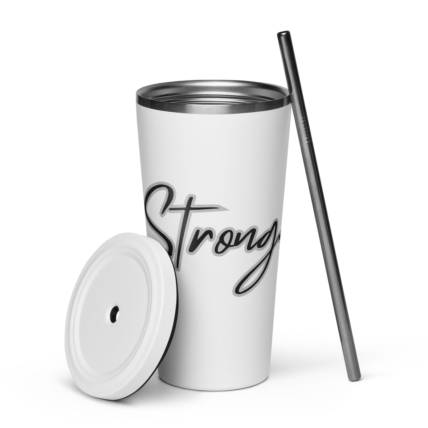 Insulated Tumbler With Straw - Strong