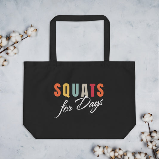 Fitness Motivational Tote Bag (Large) - Squats For Days