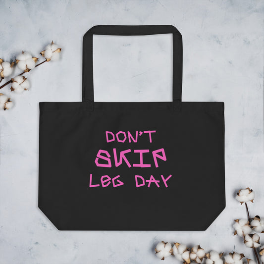 Fitness Motivational Tote Bag (Large) - Don't Skip Leg Day