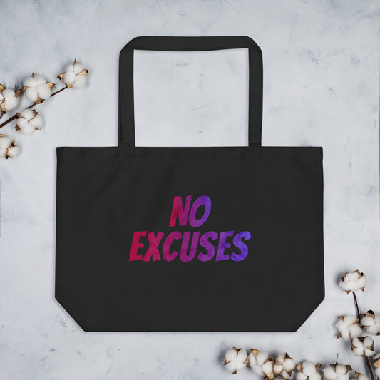 Fitness Motivational Tote Bag (Large) - No Excuses