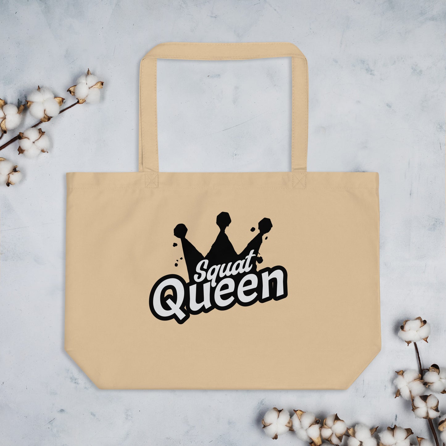 Fitness Motivational Tote Bag (Large) Squat Queen