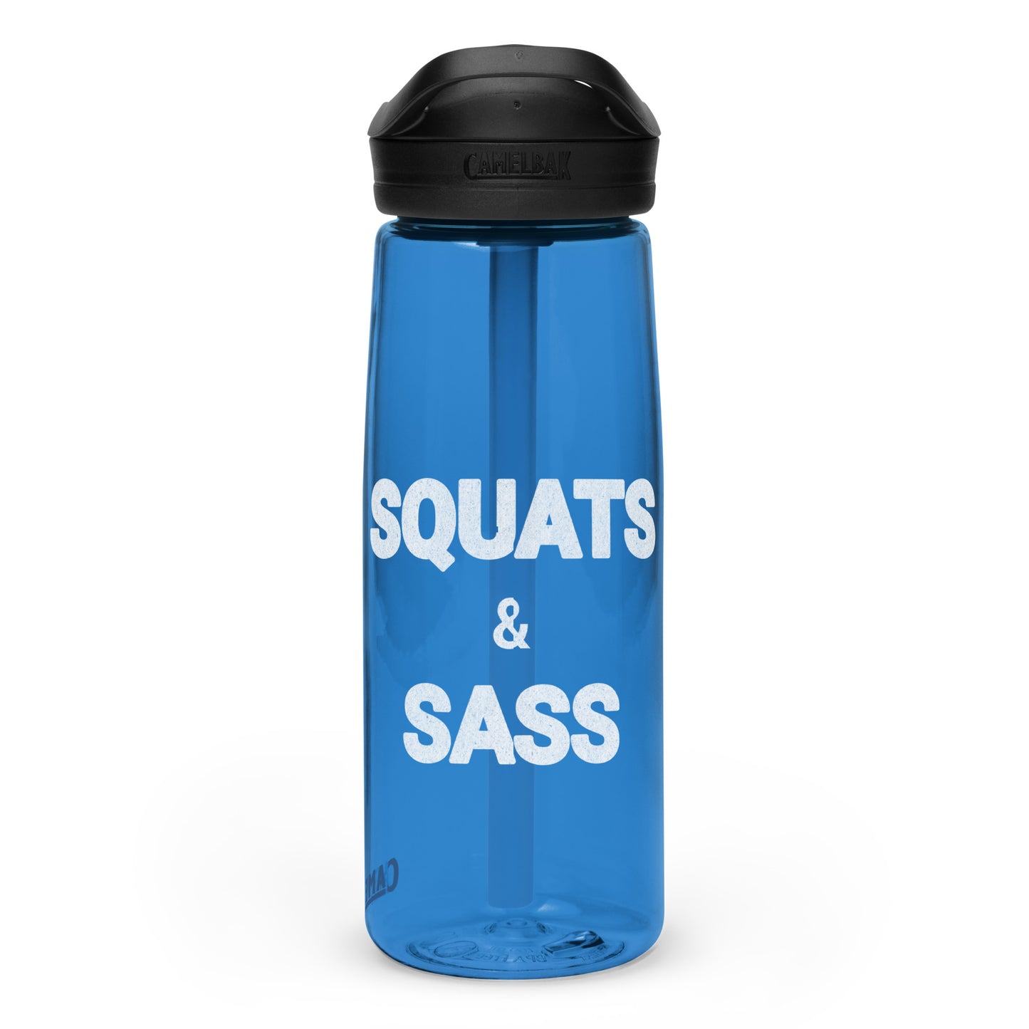 Gym-Ready Sports Water Bottle Squats & Sass