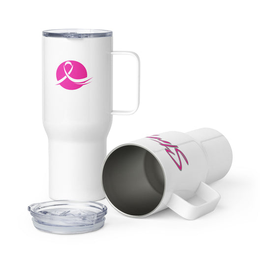 Queen Power Travel Mug - Strong Against Breast Cancer