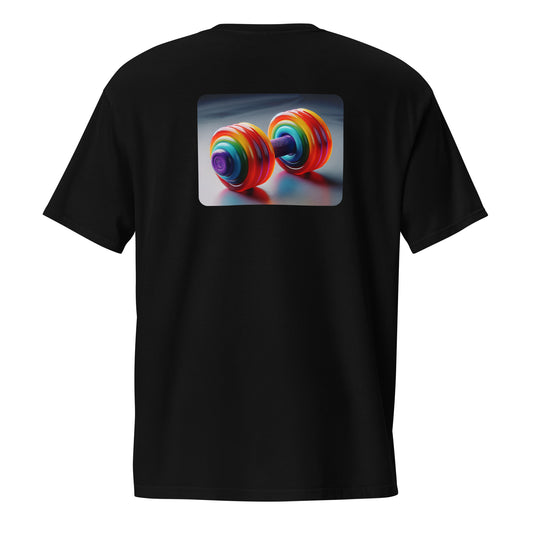 Casual Gym Wear Tee - Vivid Dumbbell