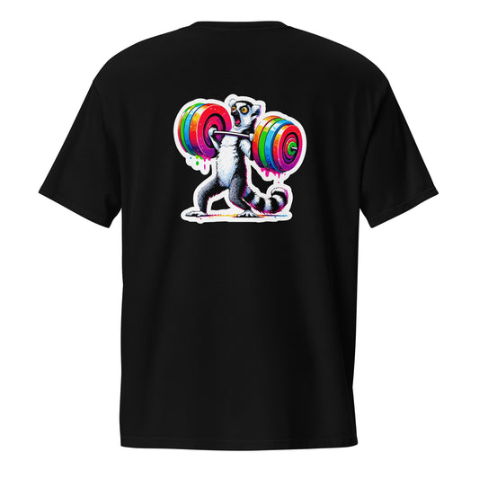 Casual Gym Wear Tee - Lemur Lifting Barbell