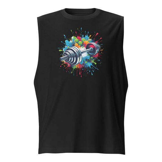 Athletic Fashion Tank - Barbell over Paint