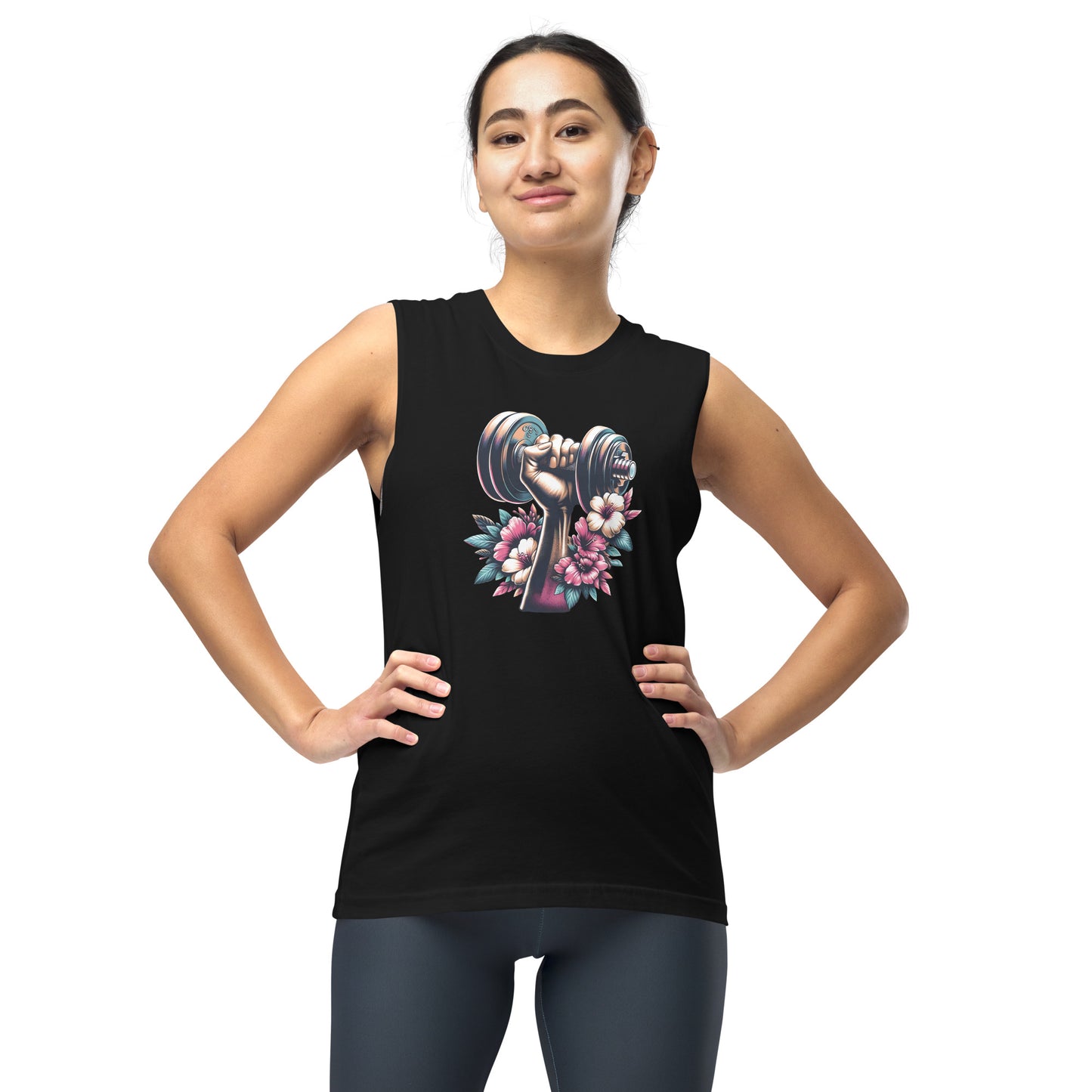 Athletic Fashion Tank - Dumbbell Graphic