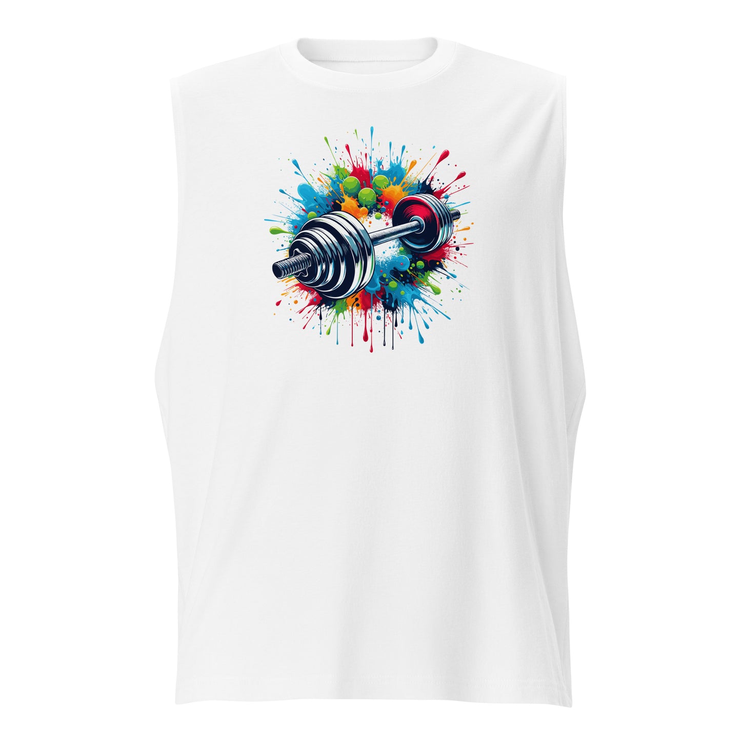 Athletic Fashion Tank - Barbell over Paint