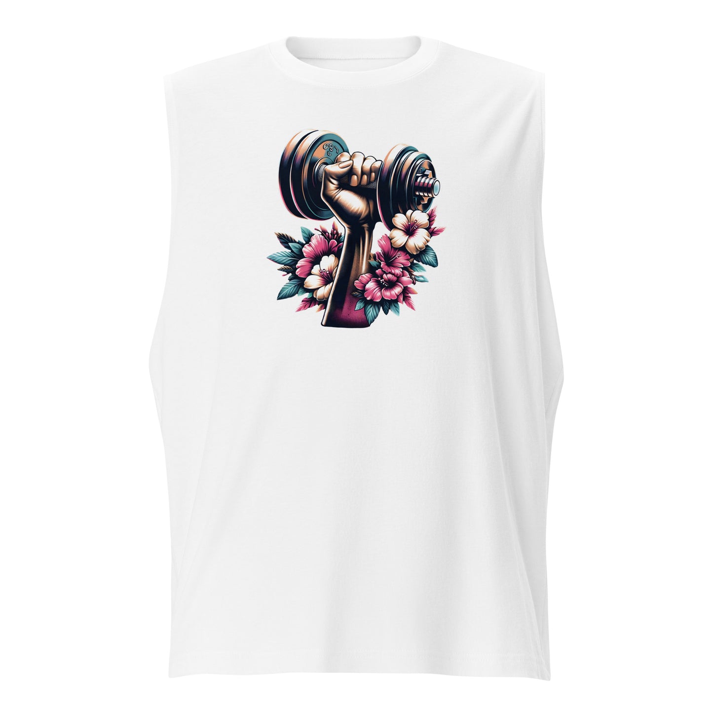 Athletic Fashion Tank - Dumbbell Graphic