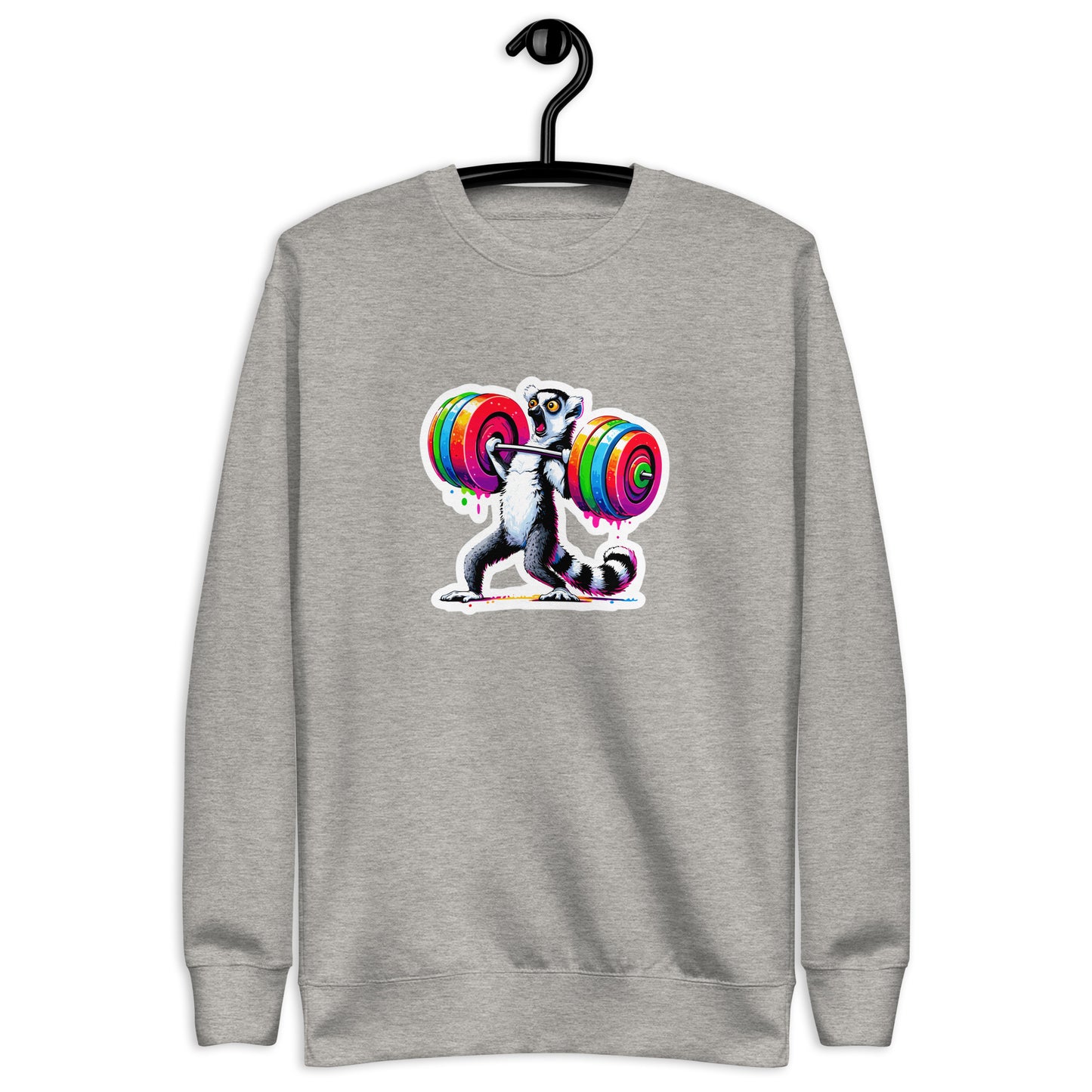 Premium Fitness Sweatshirt - Lemur Lifting