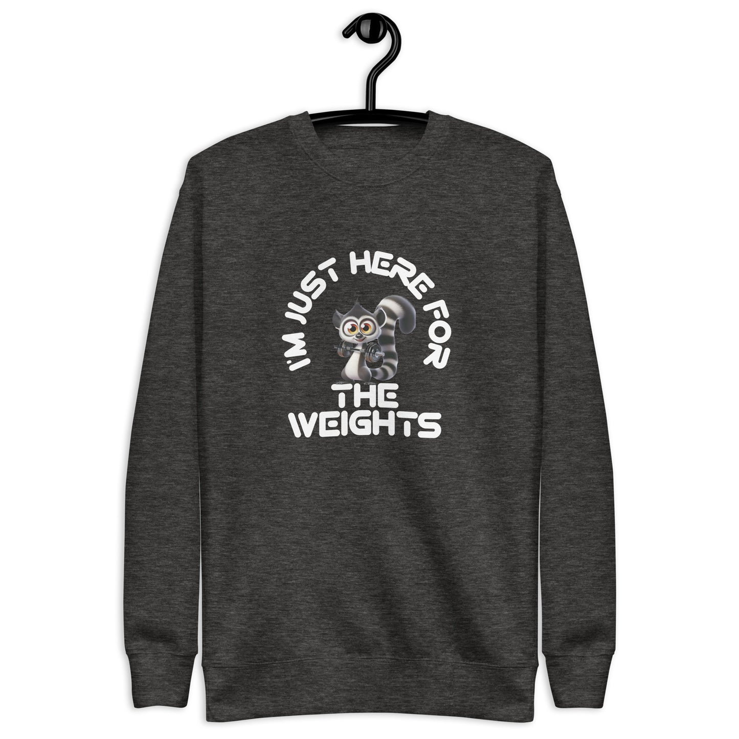 Premium Fitness Sweatshirt - I'm Just Here For The Weights