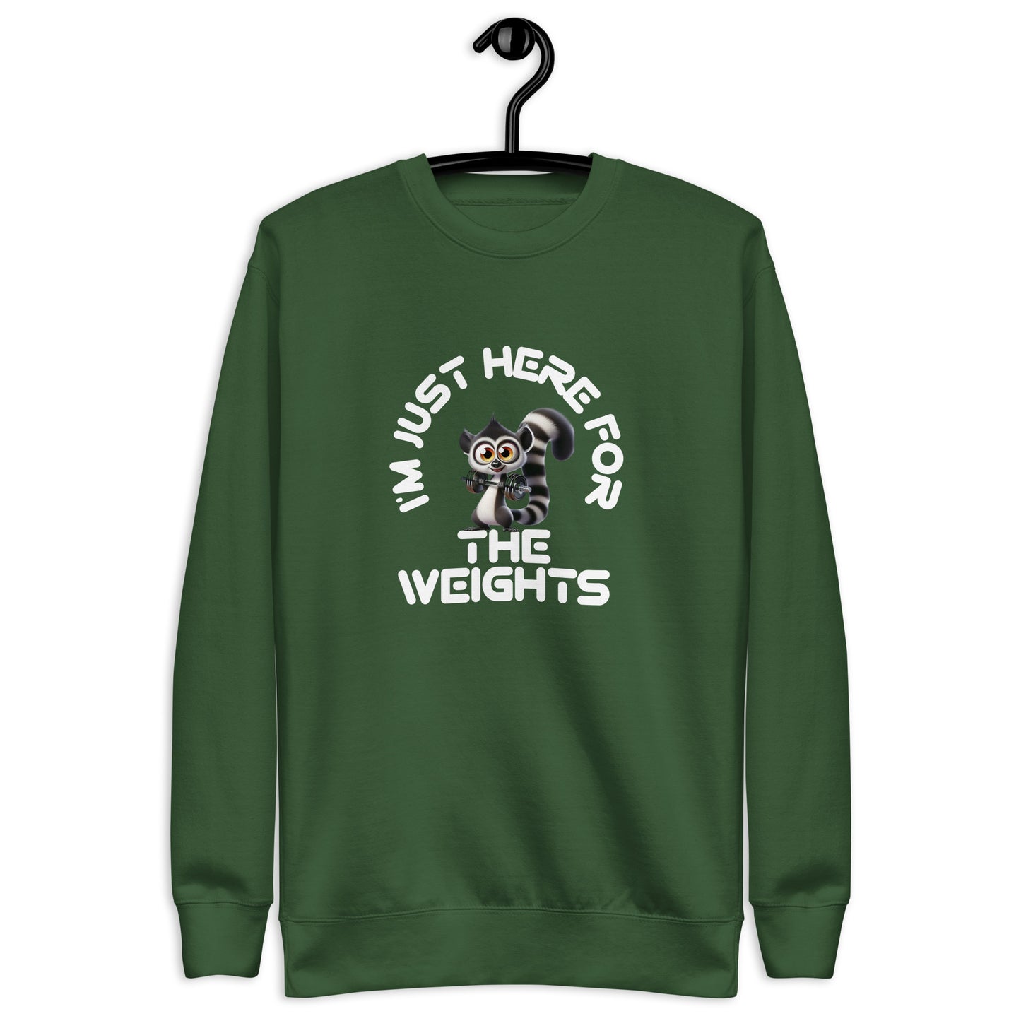 Premium Fitness Sweatshirt - I'm Just Here For The Weights