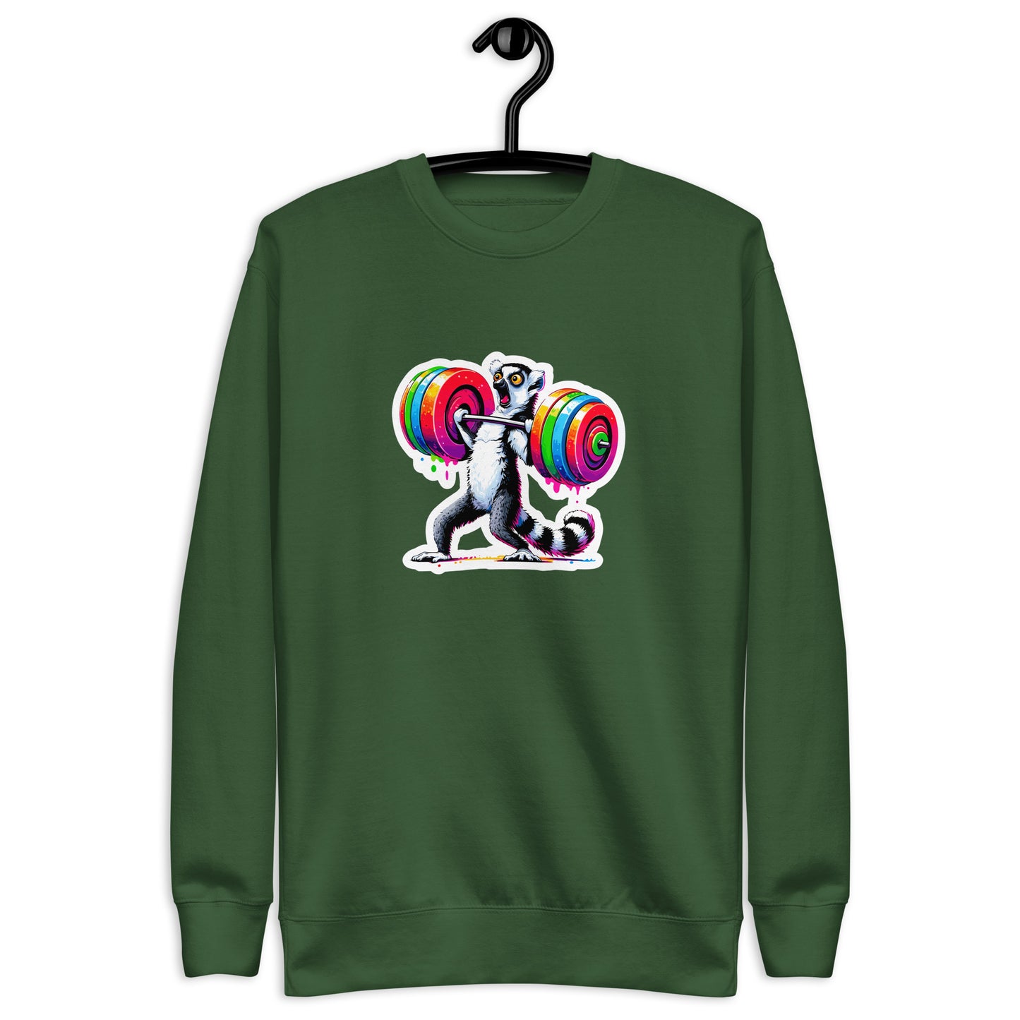 Premium Fitness Sweatshirt - Lemur Lifting