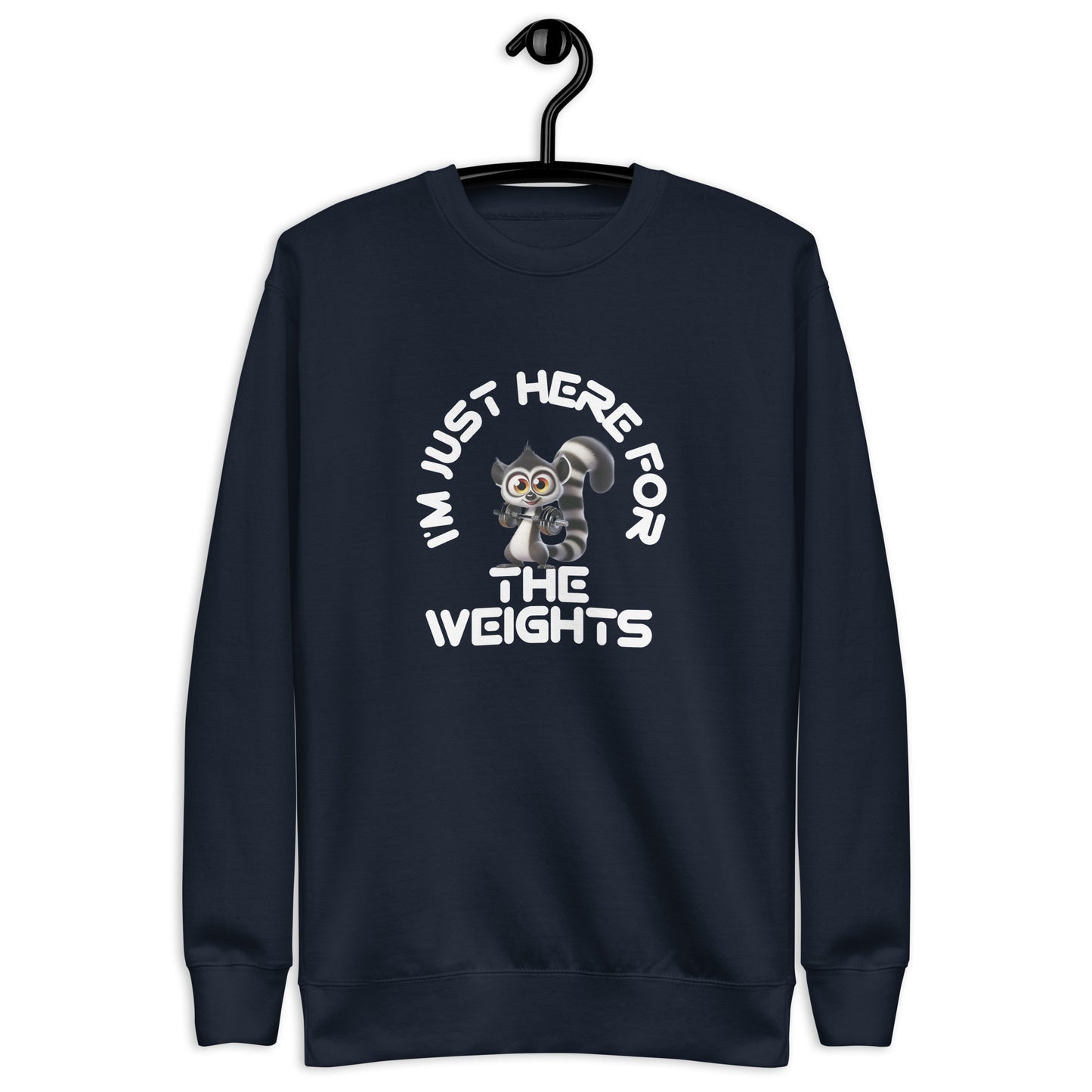 Premium Fitness Sweatshirt - I'm Just Here For The Weights