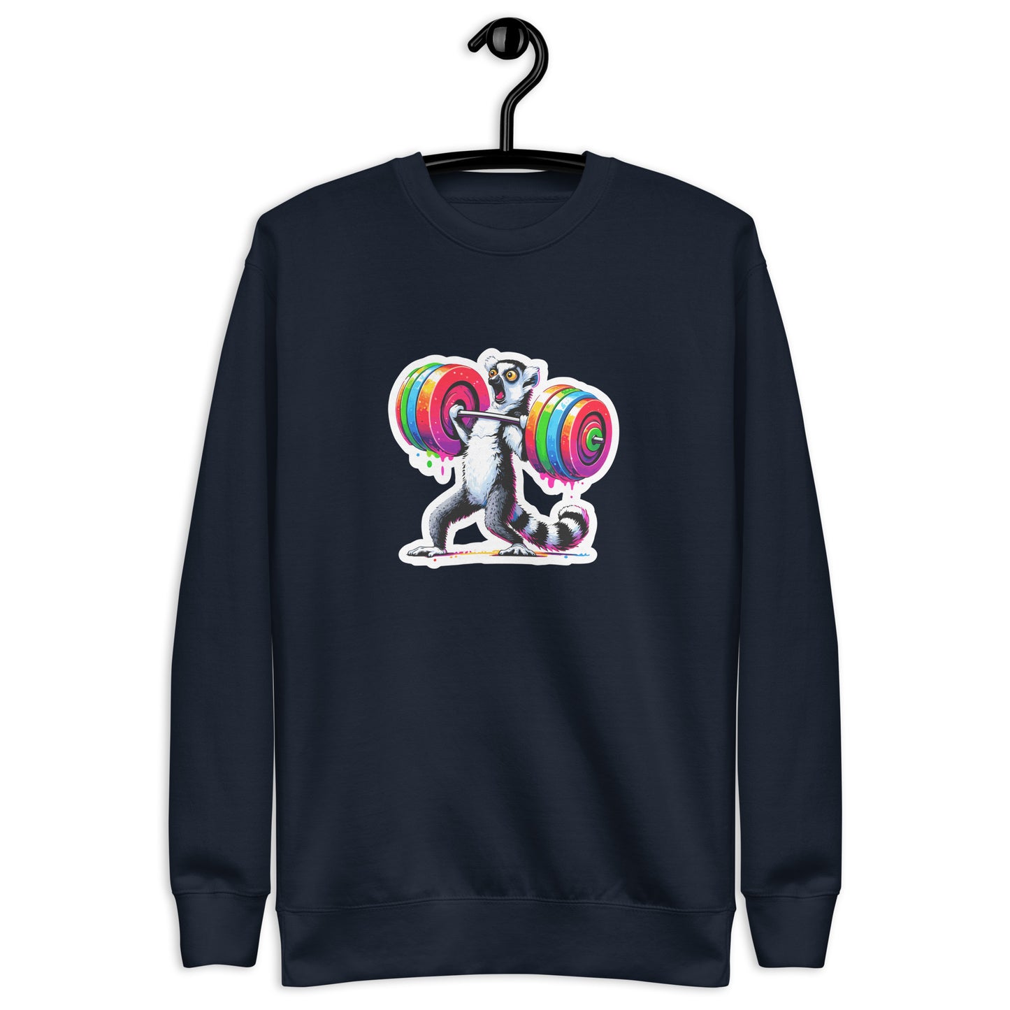 Premium Fitness Sweatshirt - Lemur Lifting