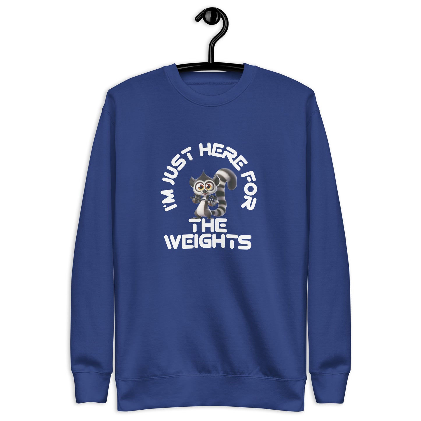 Premium Fitness Sweatshirt - I'm Just Here For The Weights