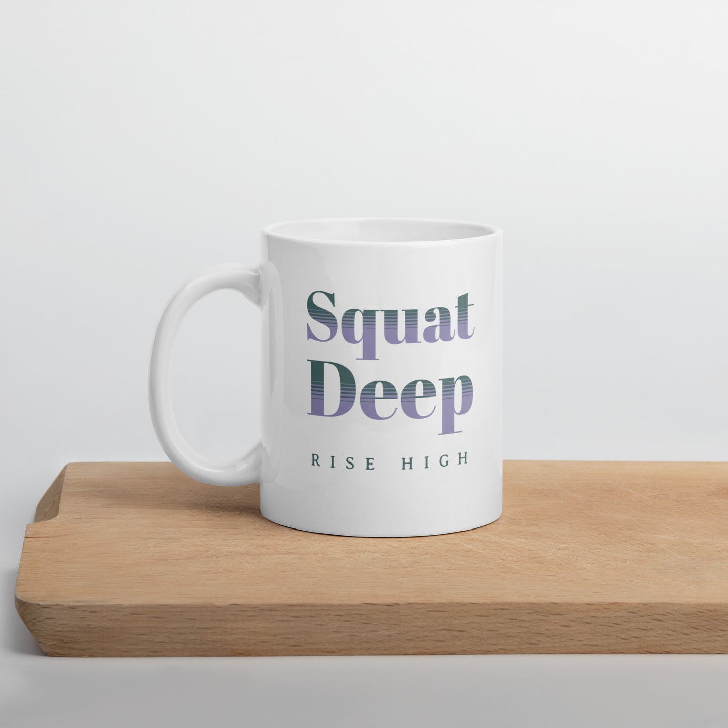 Squat Deep Rise High Pre-Workout Ceramic Mug