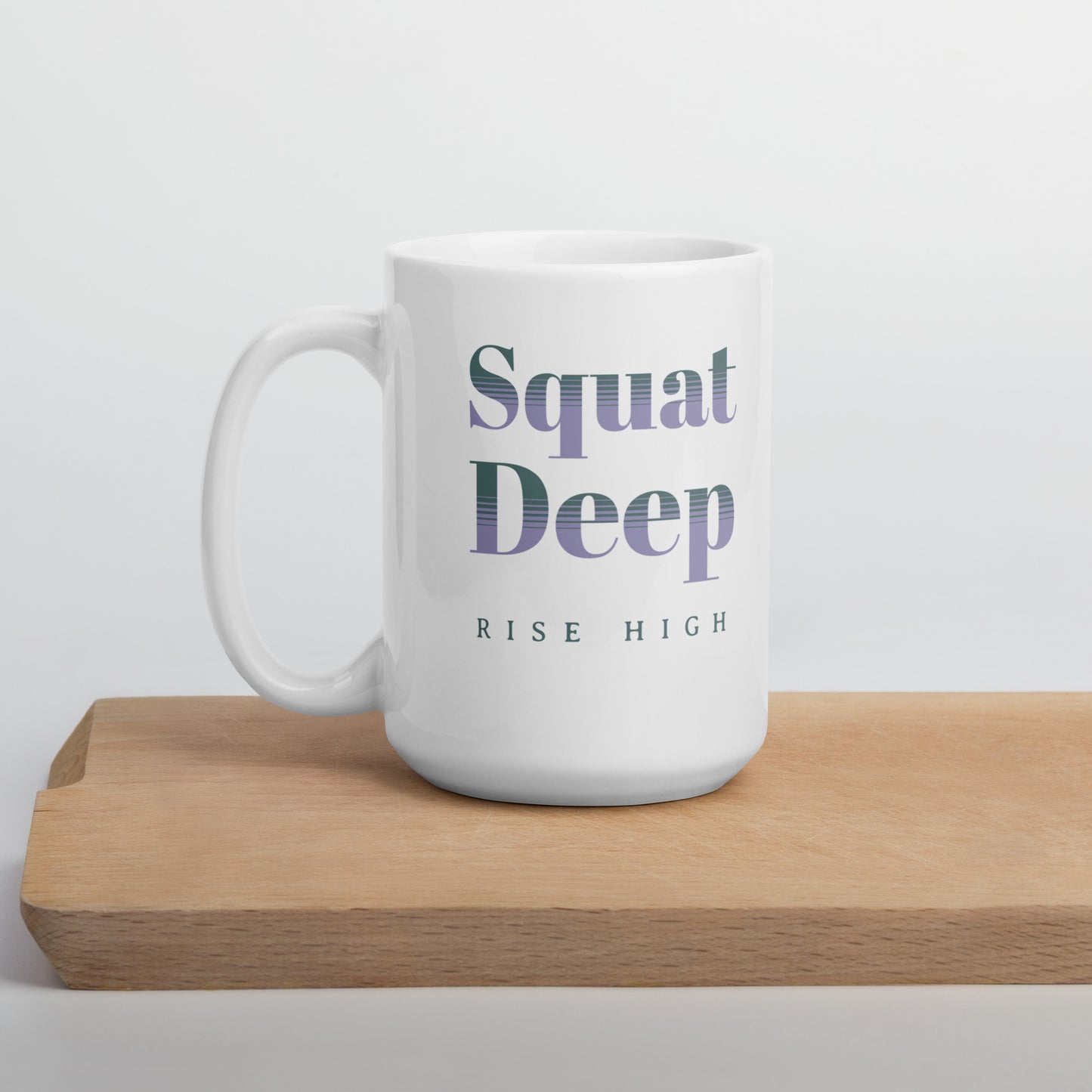 Squat Deep Rise High Pre-Workout Ceramic Mug