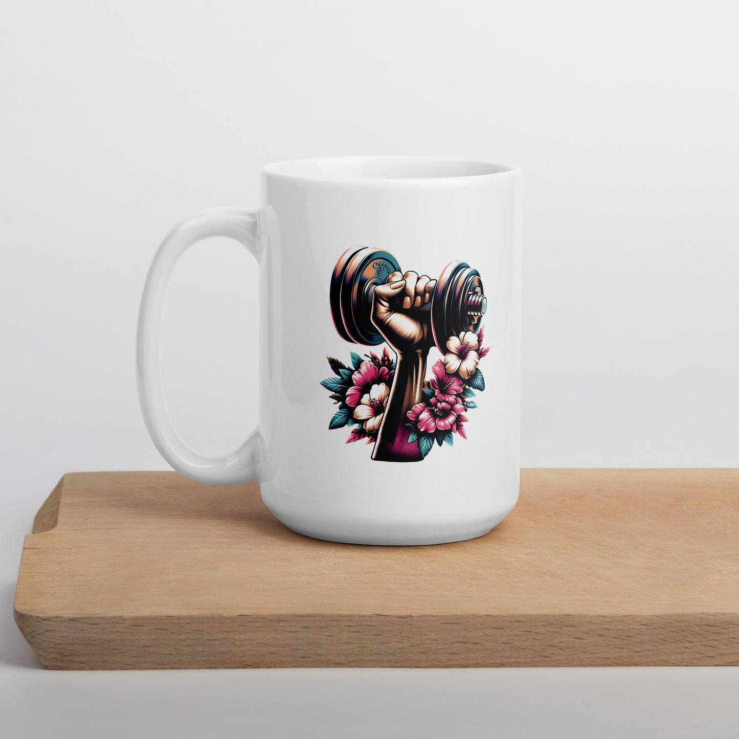 Dumbbell Graphic Pre-Workout Ceramic Mug