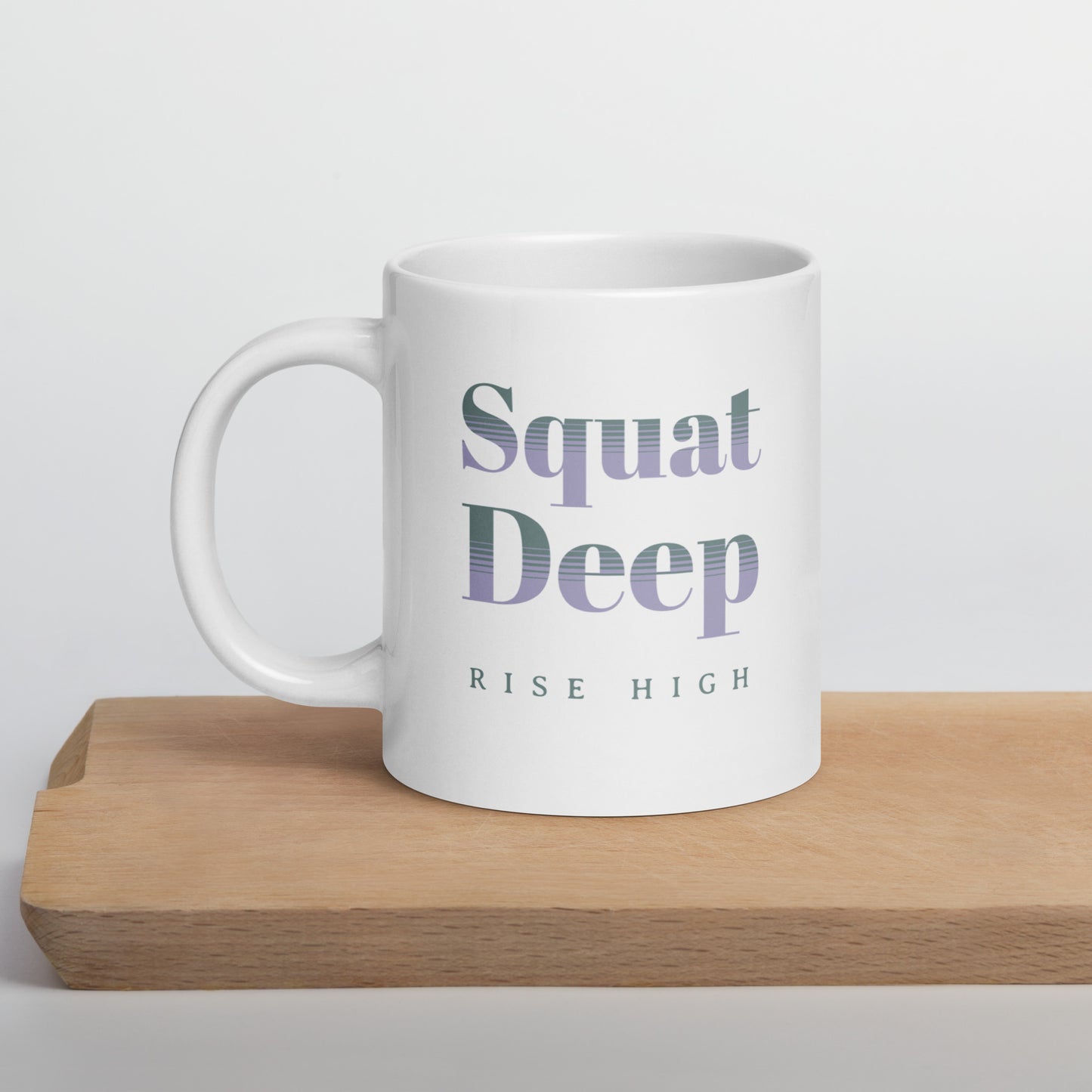 Squat Deep Rise High Pre-Workout Ceramic Mug