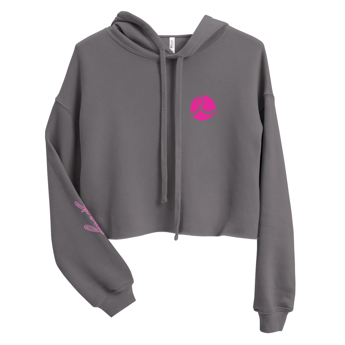 Queen Power Crop Hoodie - Strong Against Breast Cancer