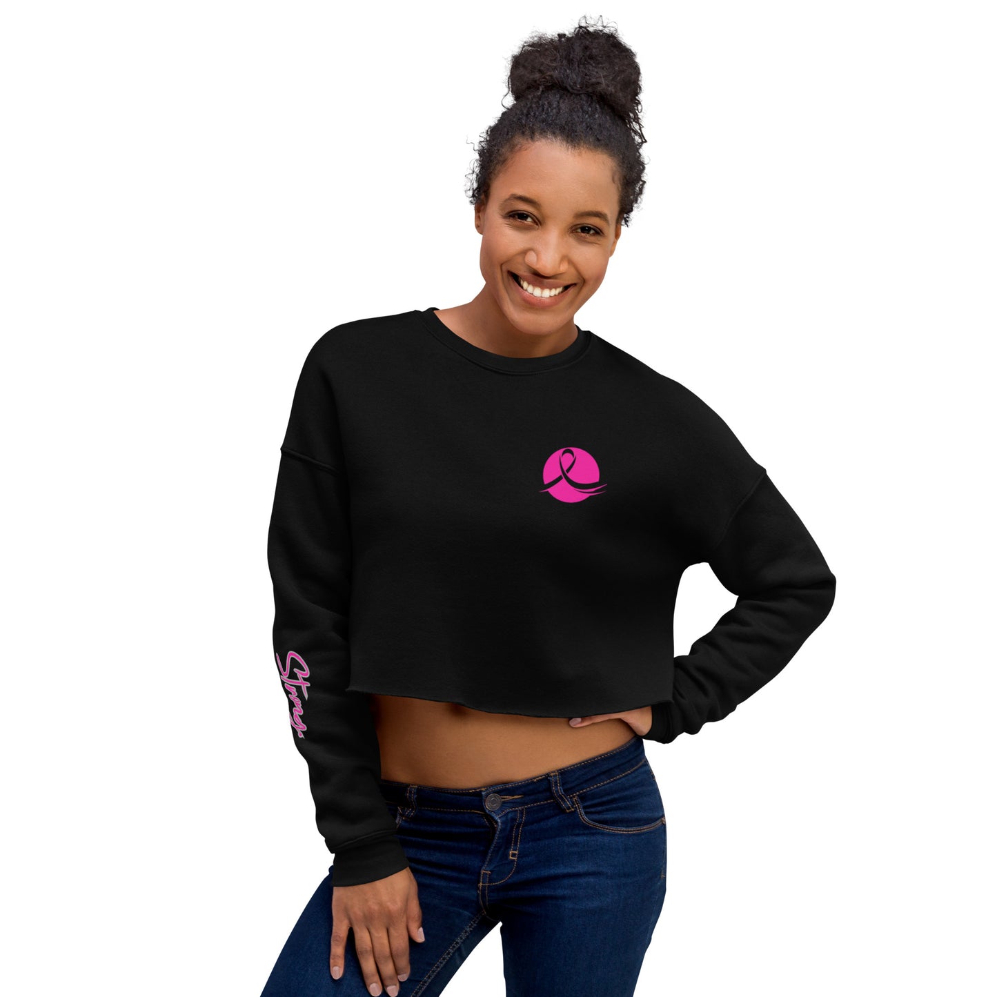 Queen Power Crop Pullover - Strong Against Breast Cancer