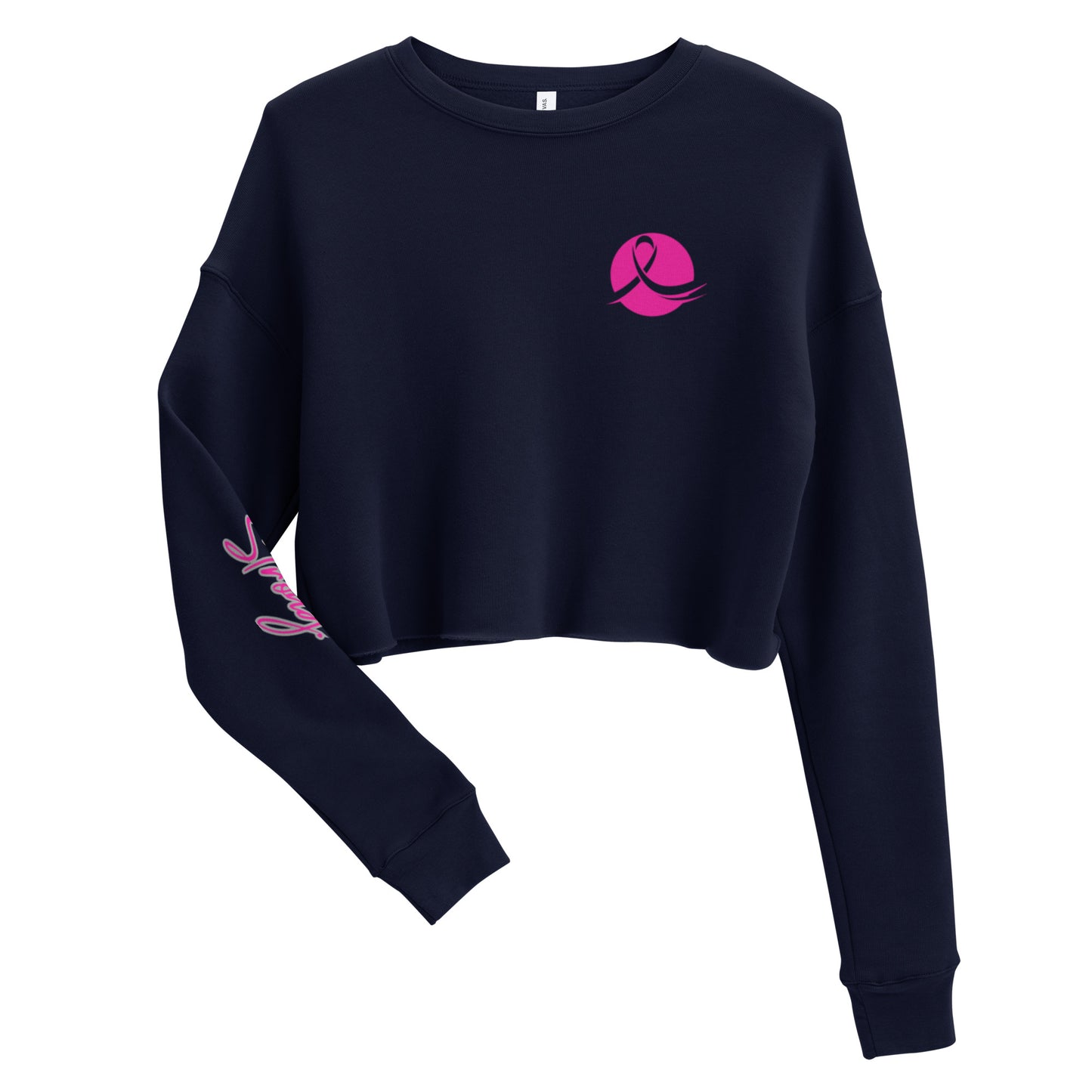 Queen Power Crop Pullover - Strong Against Breast Cancer